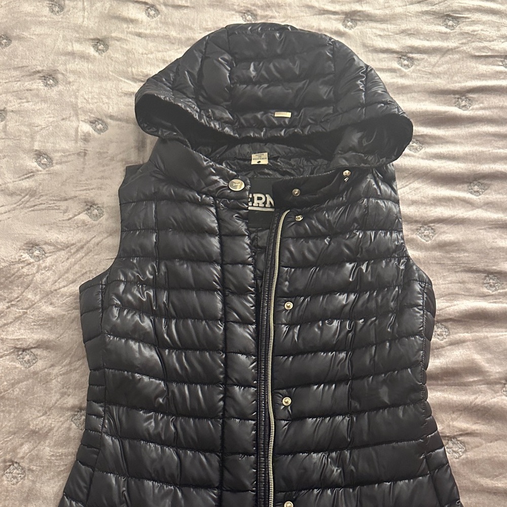 Herno Black Hooded Down Vest